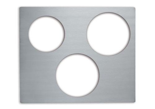 Vollrath 8250614 21.13" W x 25.75" D Round Stainless Steel Plain Edge Miramar Double Size Template