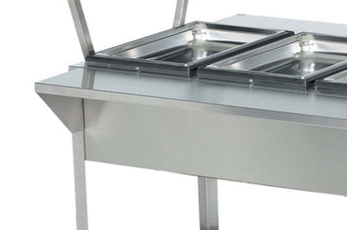 Vollrath 38092 32" W x 8" D x 1" H 300 Series Stainless Steel ServeWell Customer Side Plate Rest
