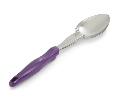 Vollrath 6414080 13 13/16" L Stainless Steel Solid Ergo Grip Heavy Duty Spoon