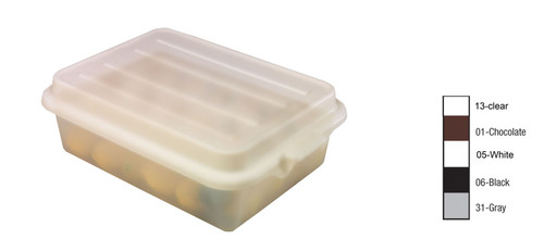 Vollrath 1500-06 22.13" W x 2.50" H x 15.63" D Black High-Density Polyethylene Traex Snap-On Bus Box Cover