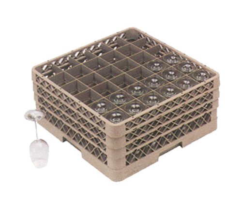 Vollrath TR7CA 19.75" W x 7.13" H (36) Square Compartment Size with (1) Compartment extender and (1) Open Extender Traex Full Size Glass / Stemware Rack
