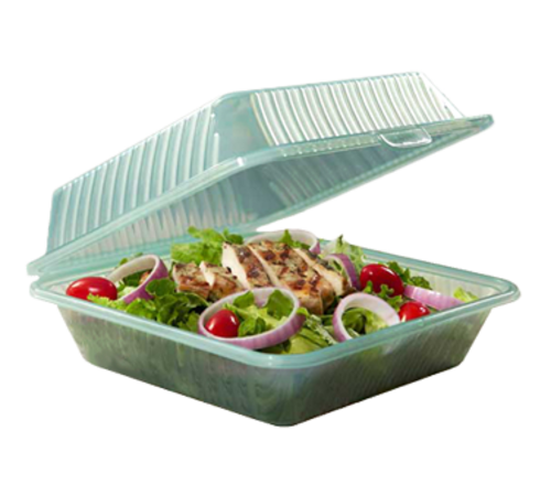 GET EC-10-1-JA  9" W x 3.5" H x 9" D Jade Polypropylene Single Entree 1-Compartment G.E.T Food Container