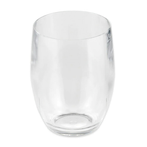 GET SW-1461-CL 12 Oz. Clear SAN Plastic Stemless Wine Glass (Case of 12)