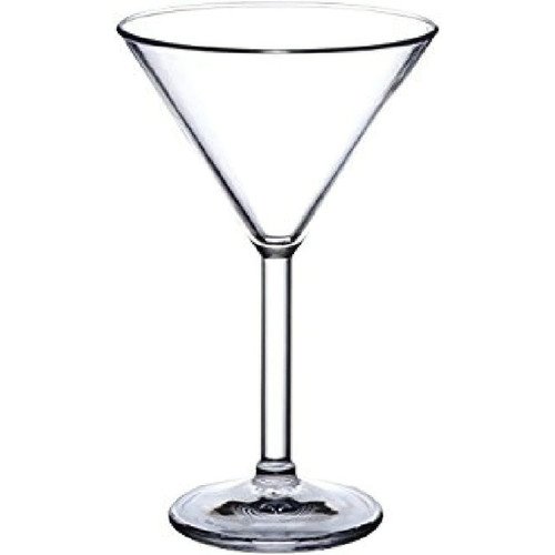 GET SW-1407-1-SAN-CL 10 Oz. Clear SAN Martini Glass (1 Dozen Per Case)