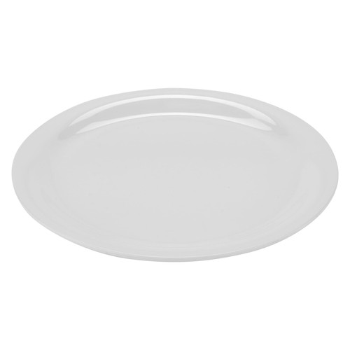 GET NP-9-DW 9" Dia. White Melamine Round Narrow Rim Diamond Plate