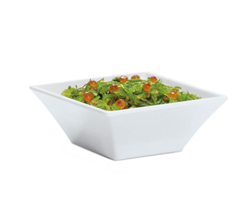GET ML-238-W 5" W x 4" H x 5" D 12 Oz. Melamine White Square Siciliano Bowl