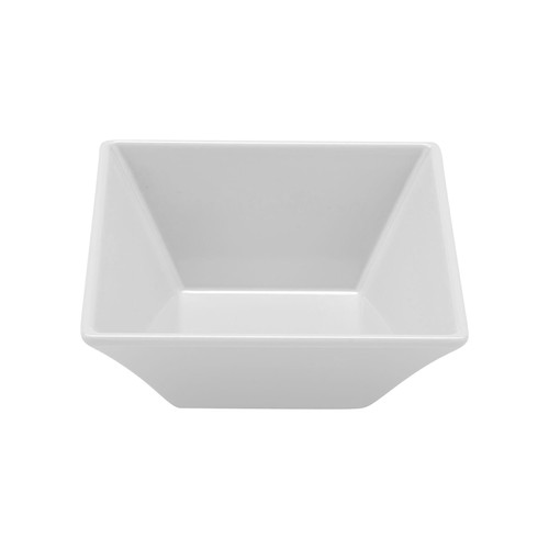 GET ML-238-W 5" W x 4" H x 5" D 12 Oz. Melamine White Square Siciliano Bowl
