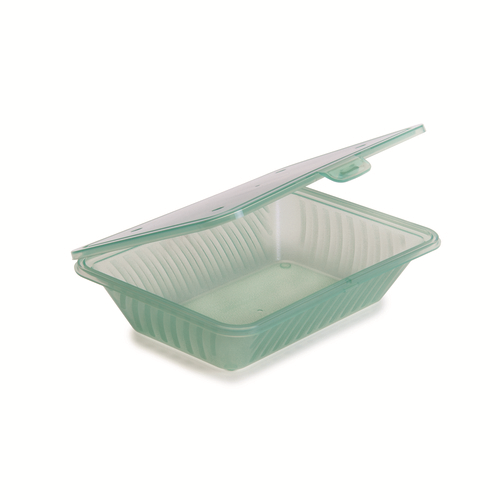 GET EC-18-JA 9" W x 6 1/2" D x 2" H Half Size Flat Top Jade Polypropylene GET Food Container (1 Dozen)