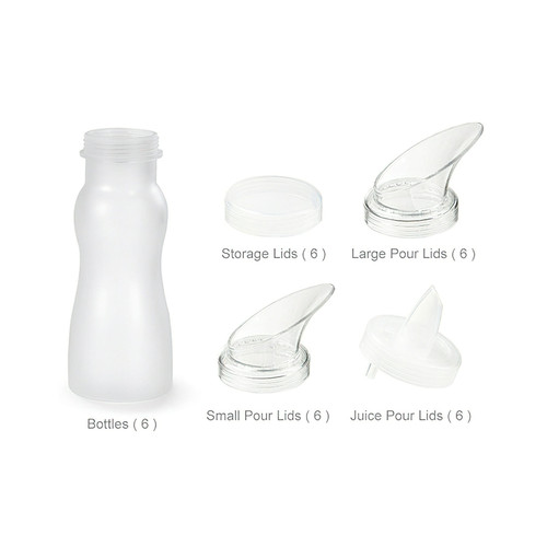 GET SDB-16-PC-6 30 Pieces 16 Oz. Polycarbonate Salad Dressing/Juice Bottles Set