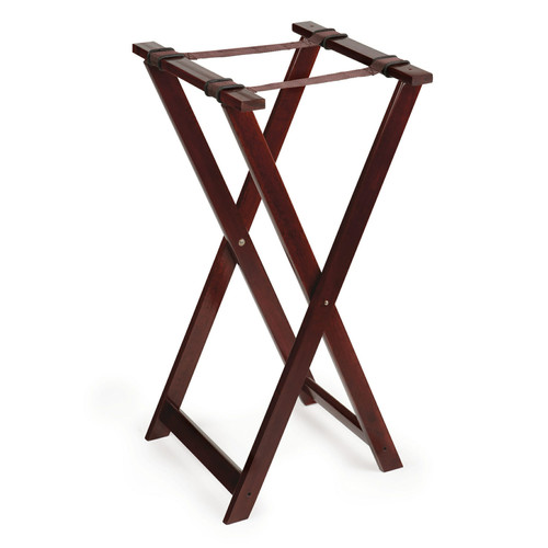 GET TSW-103 31 1/2" High Mahogany Hardwood Tray Stand