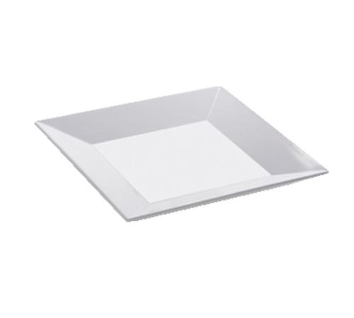 GET ML-104-W 10" L x 10" W White Melamine Square Siciliano Plate