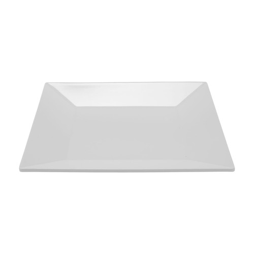 GET ML-104-W 10" L x 10" W White Melamine Square Siciliano Plate