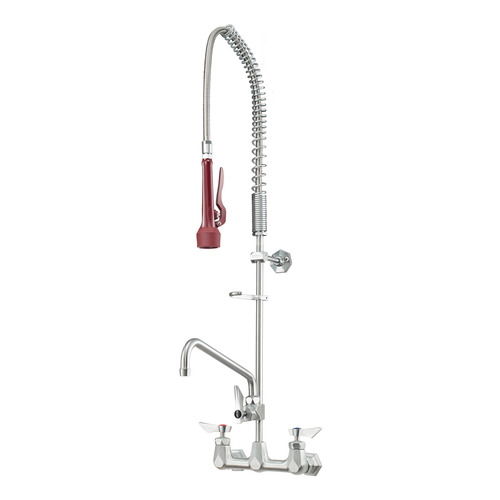 Krowne DX-109 Diamond Series 8" Center Wall Mount Pre-Rinse with 12" Add-On Faucet