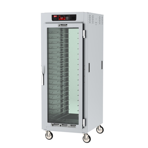 Metro C589-SFC-UPFC C5 8 Series Full-Size Pass-Thru Insulated Holding Cabinet with Clear Doors and Chrome Universal Wire Slides - 120V
