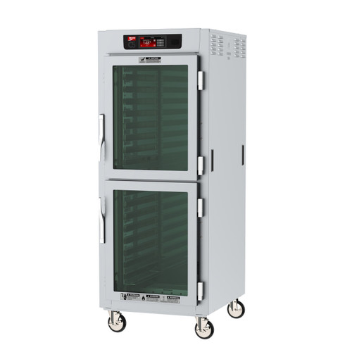 Metro C589-SDC-LPDS C5 8 Series Full-Size Pass-Thru Insulated Holding Cabinet with Clear Dutch Doors and Stainless Steel Lip Load Slides - 120V