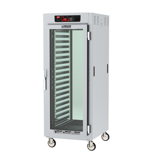 Metro C589-SFC-LPFC C5 8 Series Full-Size Pass-Thru Insulated Holding Cabinet with Clear Doors and Chrome Lip Load Slides - 120V