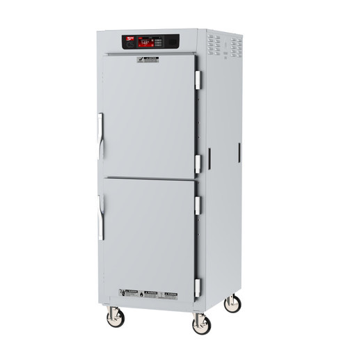 Metro C589-SDS-LPDC C5 8 Series Full-Size Pass-Thru Insulated Holding Cabinet with Solid Dutch Doors and Chrome Lip Load Slides - 120V