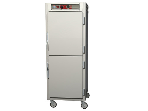 Metro C569-SDS-LPDC C5 6 Series Full-Size Pass-Thru Insulated Heated Holding Cabinet with Solid / Clear Dutch Doors and Lip Load Slides - 120V