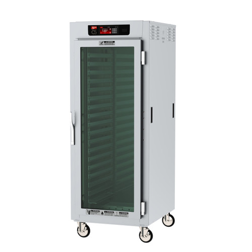 Metro C589L-SFC-LPFS C5 8 Series Full-Size Pass-Thru Insulated Low Wattage Holding Cabinet with Clear Doors and Stainless Steel Lip Load Slides - 120V