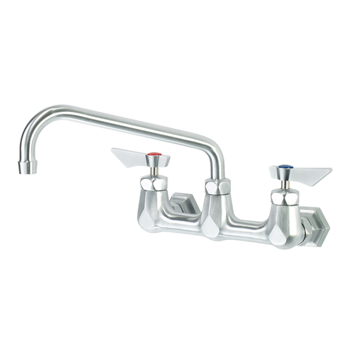 Krowne DX-810 Diamond Series Satin Finished 10" Swing Spout 8" Centers Wall-Mounted Krowne Faucet - Lifetime Manufacturer Warranty