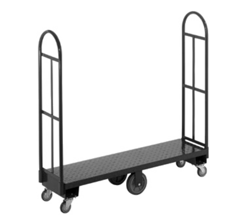 Channel U1660DS 16" W x 60" H x 60" D 2000 lb. Steel Diamond Pattern Deck U-Boat Stocking Truck
