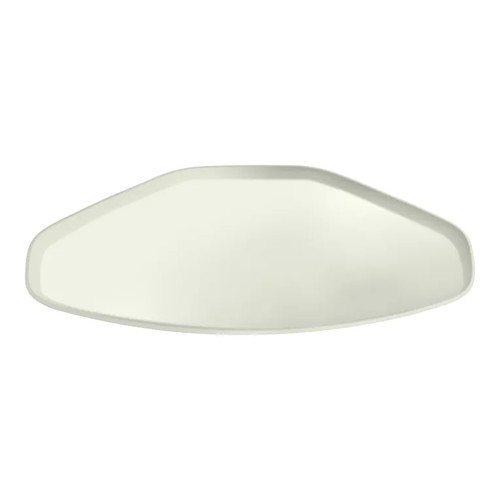 Cambro 1520TR101 14.56" x 19.5" Trapezoid Fiberglass Antique Parchment Camtray - 12/Case