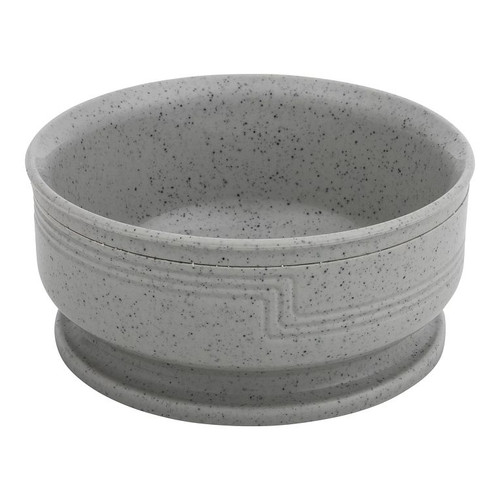 Cambro MDSB16480 16.9 Oz. Dishwasher Safe Polypropylene Speckled Gray The Shoreline Collection Entree Bowl - 48/Case