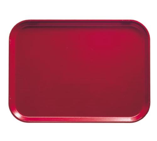 Cambro 1318221 12.63" x 17.75" x 0.69" Ever Red Rectangular High-Impact Fiberglass Camtray