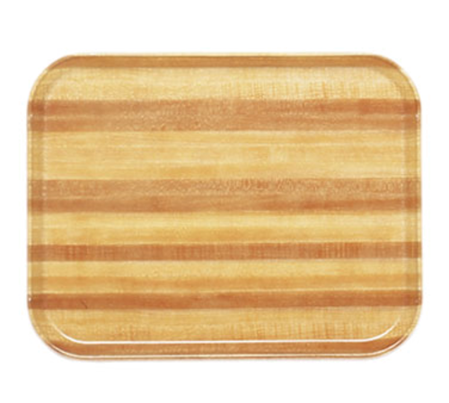 Cambro 57303 6.94" x 4.94" Light Butcher Block High-Impact Fiberglass Rectangular Camtray - 12/Case