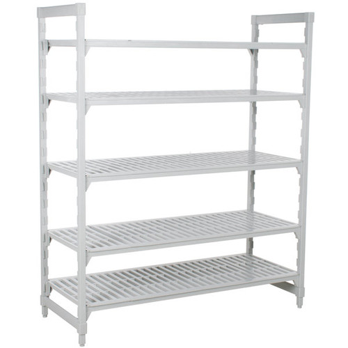 Cambro CPU212464V5480 24" W x 21" D x 64" H Speckled Gray 5 Shelves Vented Camshelving Premium Starter Unit