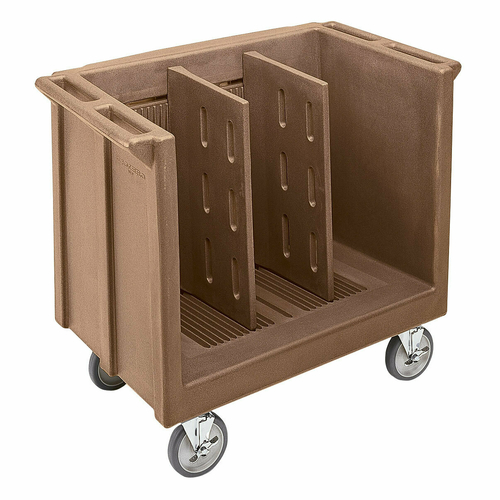 Cambro TDC30157 38.88" W x 34.50" H x 23.25" D Coffee Beige Polyethylene Dish Cart