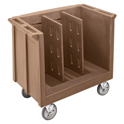 Cambro TDC30157 38.88" W x 34.50" H x 23.25" D Coffee Beige Polyethylene Dish Cart