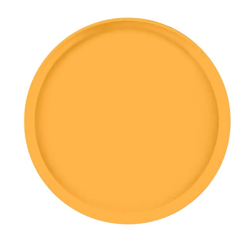 Cambro 1400171 14" Dia. Tuscan Gold Round Fiberglass Serving Camtray - 12/Case