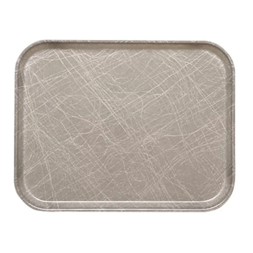 Cambro 1418215 14" x 18" Abstract Gray Rectangular High-Impact Fiberglass Camtray - 12/Case