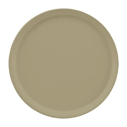 Cambro 1200104 12" Dia. Desert Tan Round Fiberglass Serving Camtray - 12/Case