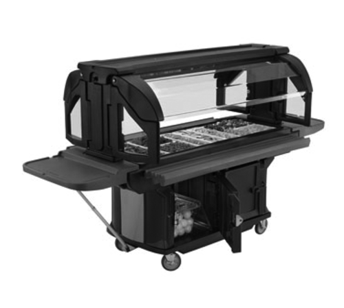 Cambro VBRUHD6519 82"L x 42.50"W x 62.75"H Kentucky Green Polyethylene with Foam-Injected Polyurethane 6 Ft. Unit Cold Food Versa Food Bar Ultra Series Serving Buffet