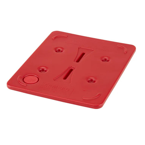Cambro HP2632444 10.40" W x 1.20" H x 12.80" D Fire Red 1/2 Size Camwarmer