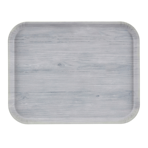 Cambro 1520DC810 20.20" W x 0.93" H x 14.94" D Stonewash Gray Textured Surface Fiberglass Rectangular Decor Series Camtray - 12/Case