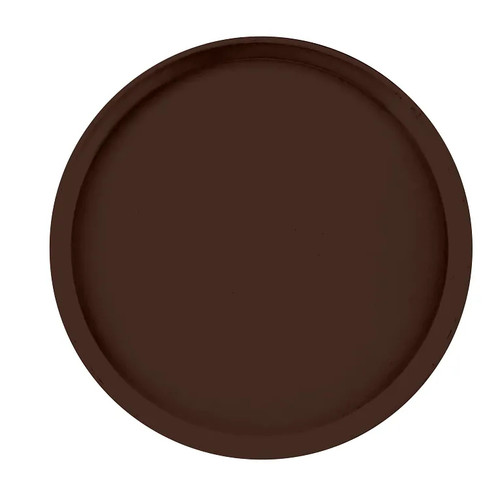 Cambro 1400116 14" Dia. Brazil Brown Round Fiberglass Serving Camtray - 12/Case
