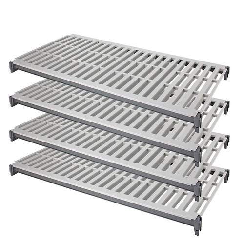 Cambro CBSK1836V4580 36" W x 18" D Brushed Graphite Polypropylene Vented Camshelving Basics Plus Shelf Plate Kit