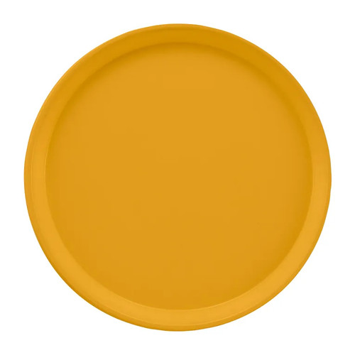 Cambro 1200171 12" Dia. Tuscan Gold Round Fiberglass Serving Camtray - 12/Case