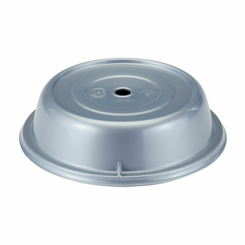 Cambro 1007CW486 10.63" Silver Lightweight Polycarbonate Stackable Round Camwear Camcover - 12/Case