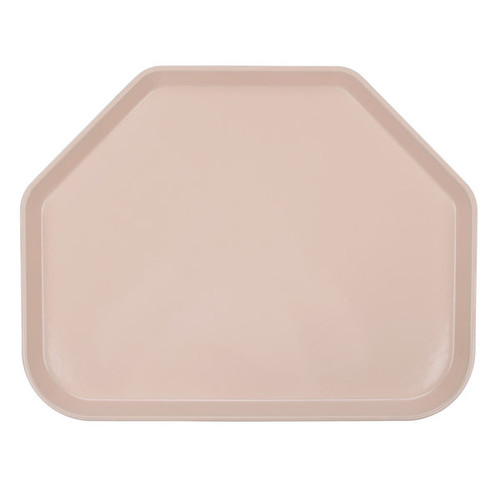 Cambro 1520TR106 14.56" x 19.5" Trapezoid Fiberglass Light Peach Camtray - 12/Case