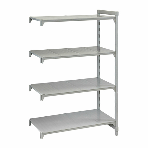 Cambro CPA214264S4480 42" W x 21" D x 64" H Speckled Gray 4 Shelves Solid Camshelving Premium Add-On Unit