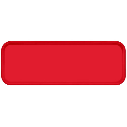 Cambro 926521 8.875" x 25.563" x 1" Cambro Red High-Impact Fiberglass Rectangular Camtray - 12/Case