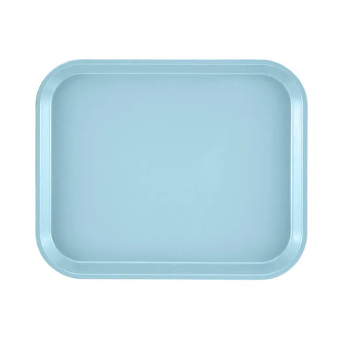 Cambro 810177 9.88" x 8" Sky Blue High-Impact Fiberglass Rectangular Camtray - 12/Case