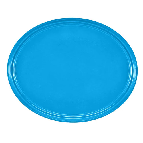Cambro 2700105 26.88" x 22" Blue High-Impact Fiberglass Oval Camtray - 6/Case