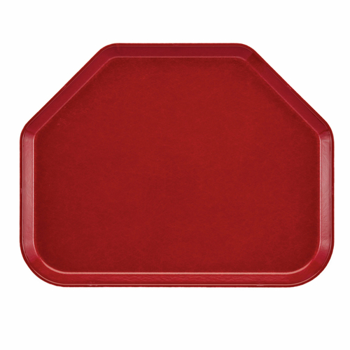 Cambro 1520TR505 14.56" x 19.5" Trapezoid Fiberglass Cherry Red Camtray - 12/Case