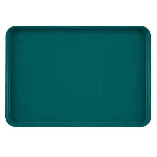 Cambro 1826414 17.88" x 25.75" Teal High-Impact Fiberglass Rectangular Camtray - 6/Case