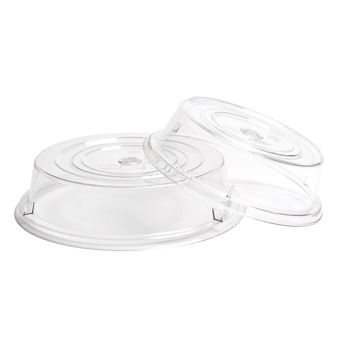 Cambro 1013CWNH152 10.81" Clear Lightweight Polycarbonate Stackable Round Camwear Camcover - 12/Case